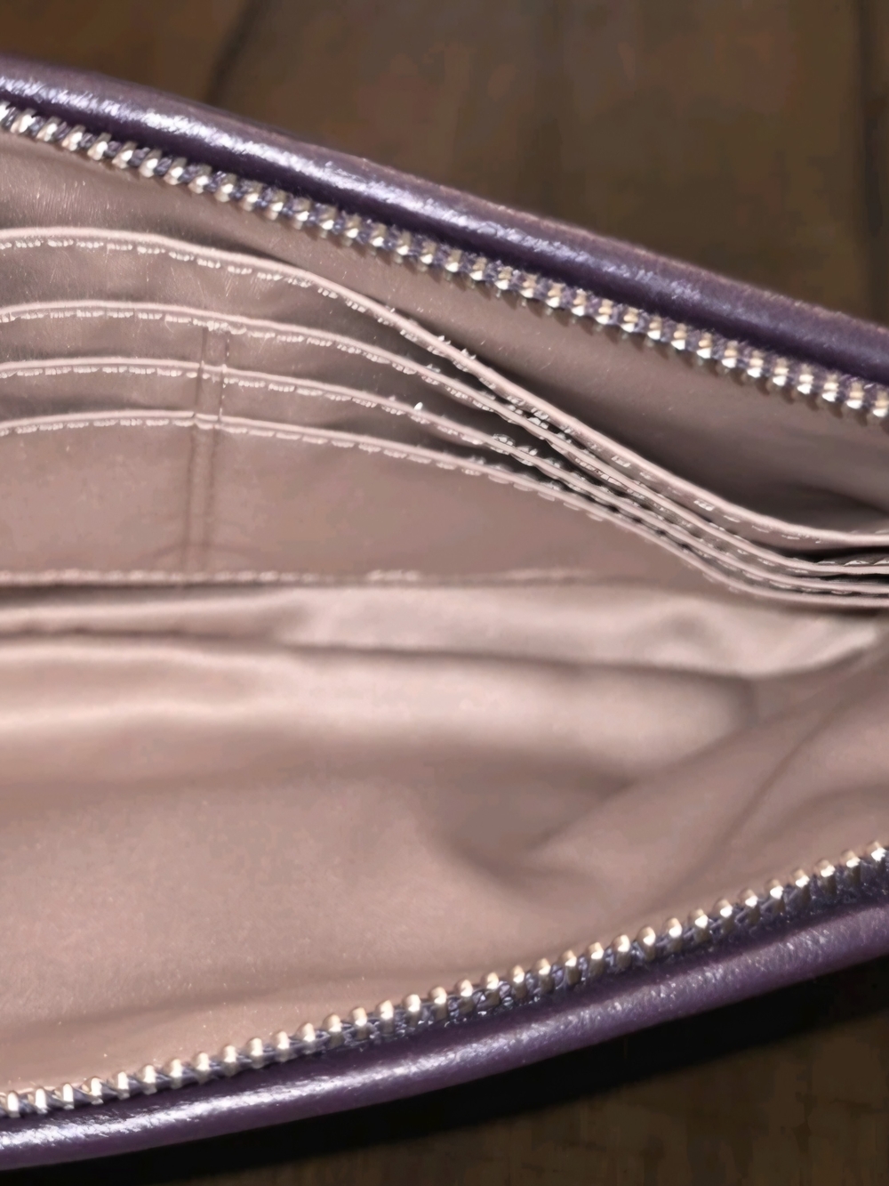 Coach Purple Leather Shoulder Bag with Silver Logo - Picture 3 of 3